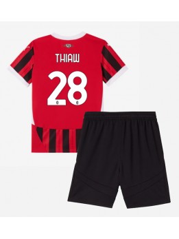 AC Milan Malick Thiaw #28 Replika Hemmakläder Barn 2024-25 Kortärmad (+ byxor)